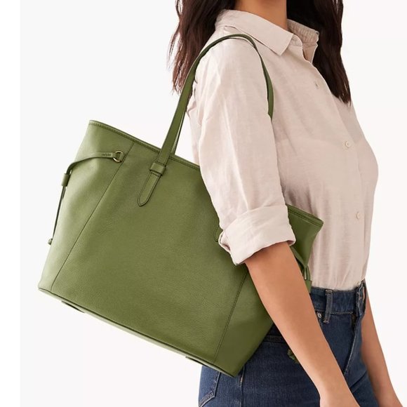 Fossil Charli Leather Tote - Green - Picture 5 of 5
